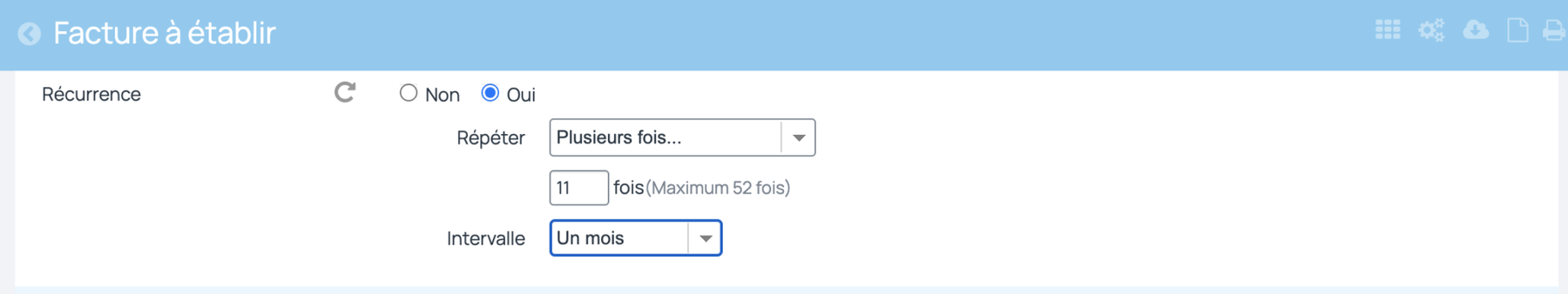 faire des factures récurrentes