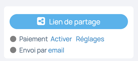 Pour recevoir le paiement via le jumeau numérique de la facture, il faut activer les paiements. La réception du règlement sera sur la totalité.